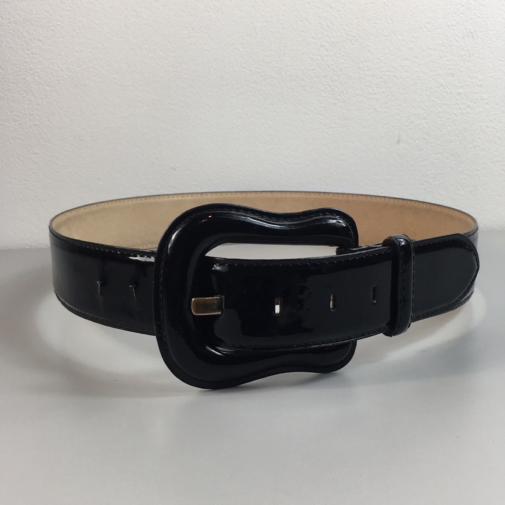 patent leather Lake Shore Drive wide belt